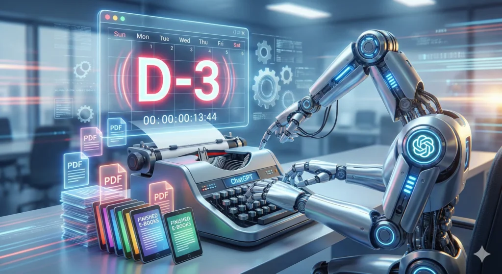 챗GPT를 활용하여 3일 만에 전자책을 완성하는 과정 시각화