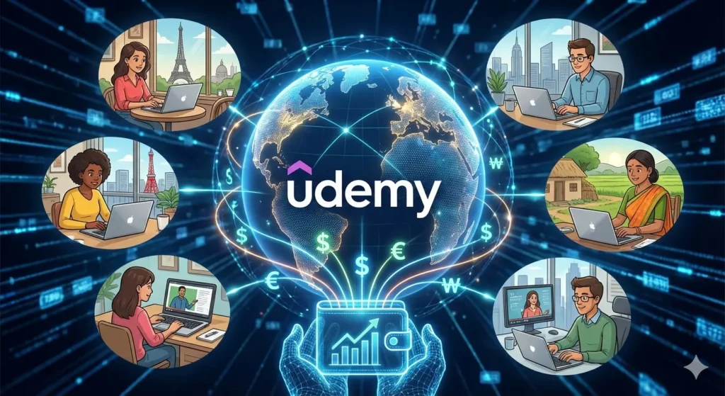 전 세계 수강생을 대상으로 수익을 창출하는 유데미 플랫폼