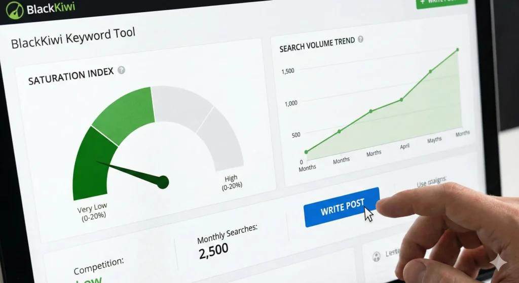 블랙키위에서 경쟁률 낮은 황금 키워드를 발견한 순간