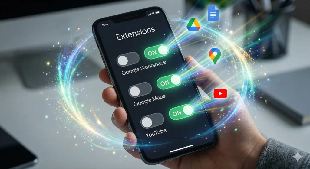 제미나이 확장 프로그램 활성화 설정 화면