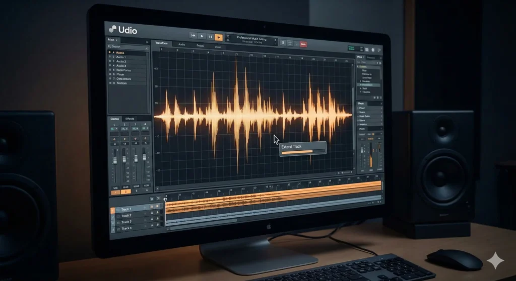 유디오의 구간 확장 기능으로 긴 음악을 만드는 과정