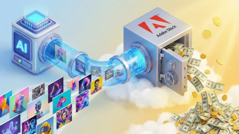 미드저니 이미지를 어도비 스톡에 업로드하여 수익을 창출하는 구조