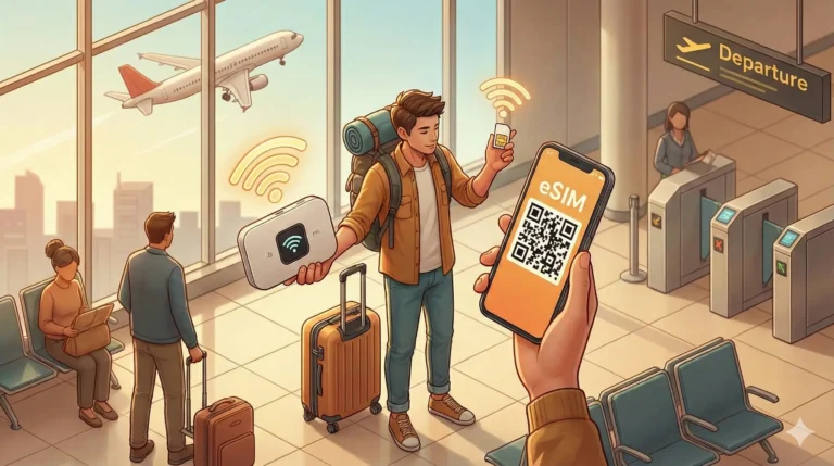 해외여행 필수 준비물인 포켓와이파이, 유심, eSIM 비교