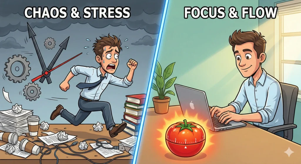 미루기 습관을 고치고 효율적으로 일하는 포모도로 기법 활용 예시